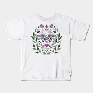 Folk Art  Butterfly Kids T-Shirt